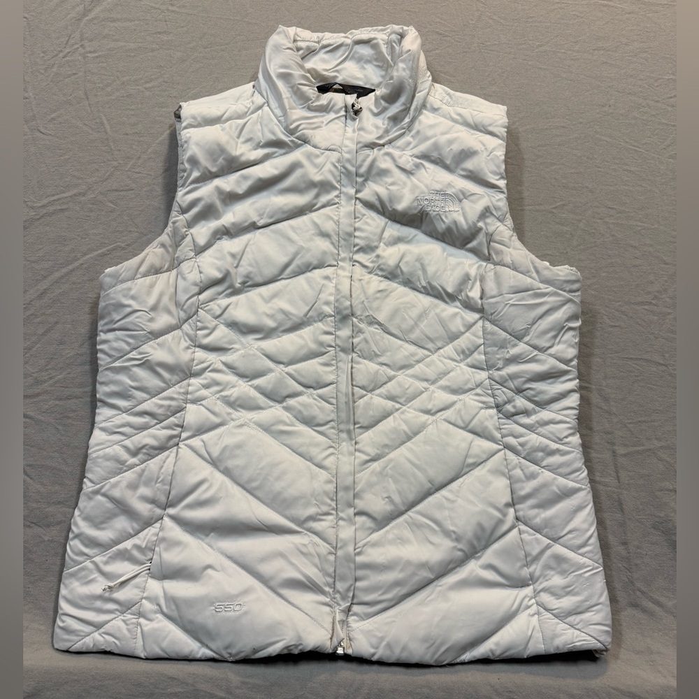 The North Face White Quilted Vest